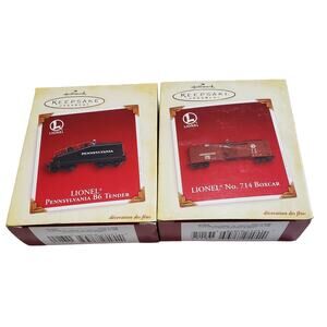 Lionel Hallmark Keepsake Ornaments Pennsylvania B6 Tender Lionel No 714 Boxcar